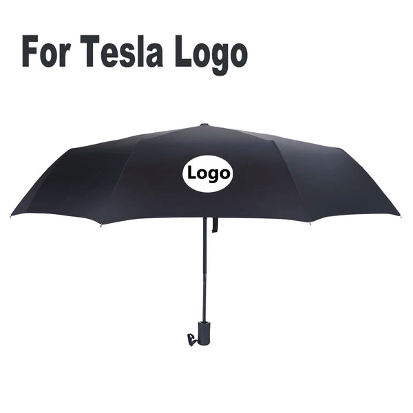 Automatic Umbrella For Tesla Logo Umbrella Parasol Tesla Rain Business Umbrella For Tesla MODEL S X MODEL 3 MODEL Y Men Women