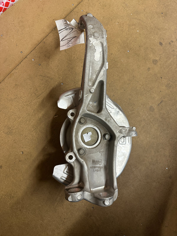 Tesla Model 3 Left Driver Steering Knuckle Front 1044311-00-E Used with Wheel Bearing