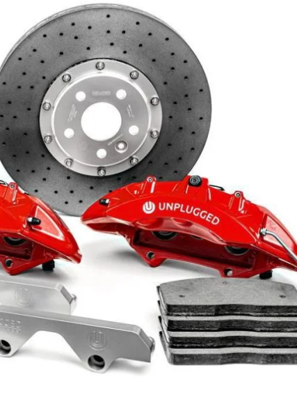 Unplugged Performance Front Ceramic Big Brake Kit Tesla Model S Plaid - Brake Pad Set