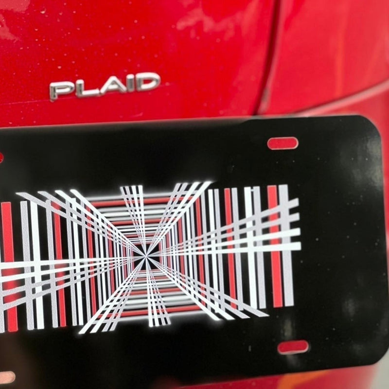 Tesla Plaid Aluminum License Plate Front or Rear - Gloss Black