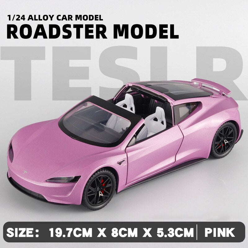 Modèle Y Rouge - Tesla Roadster modèle Y modèle 3 en alliage, 1:24