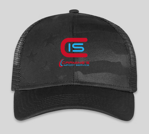 Carmine's ® Team Black Camo Trucker Hat