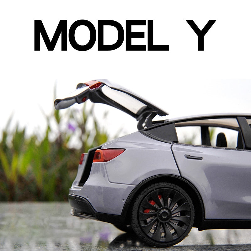 1:24 Tesla Roadster Model Y Model 3 Alloy Toy Car Model Wheel