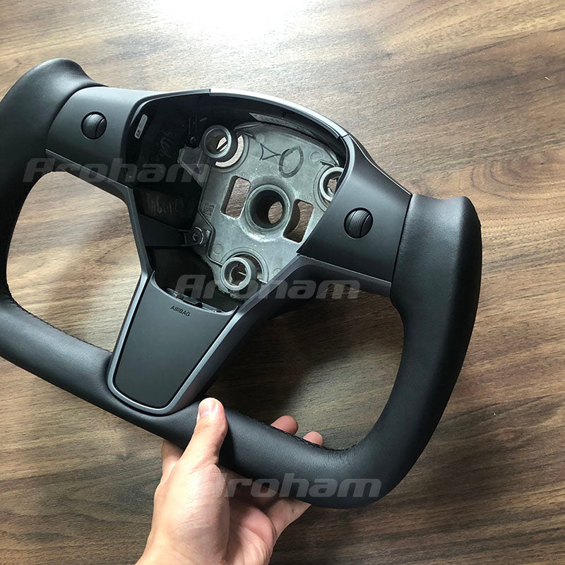 Yoke Alcantara Matte Carbon Fiber Steering Wheel For Tesla Model Y Model 3 2017 2018 2019 2020 2021