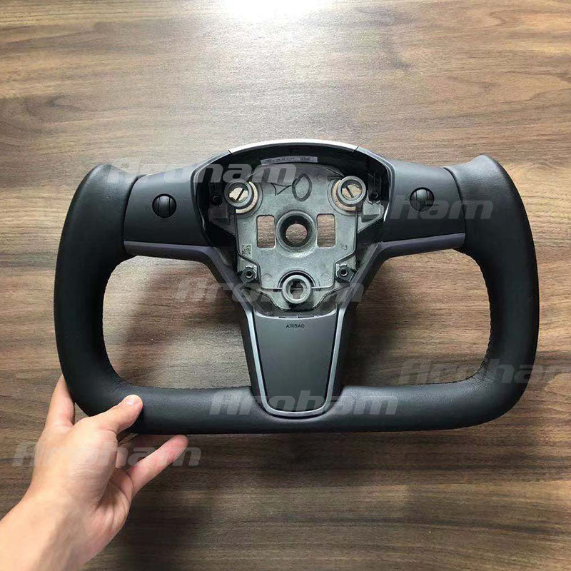Yoke Alcantara Matte Carbon Fiber Steering Wheel For Tesla Model Y Model 3 2017 2018 2019 2020 2021