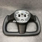 Yoke Alcantara Matte Carbon Fiber Steering Wheel For Tesla Model Y Model 3 2017 2018 2019 2020 2021