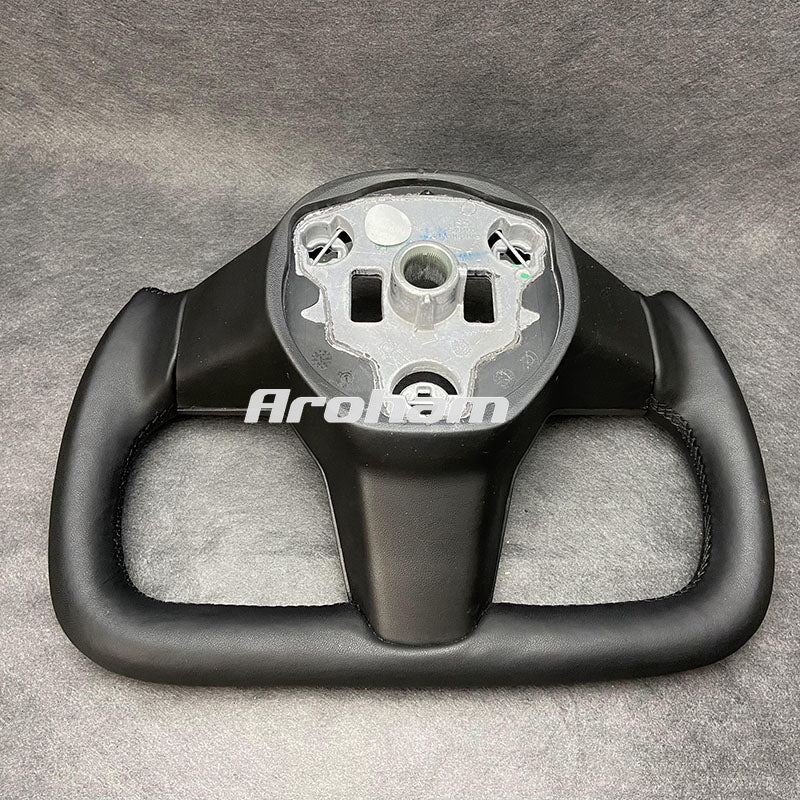 Yoke Alcantara Matte Carbon Fiber Steering Wheel For Tesla Model Y Model 3 2017 2018 2019 2020 2021