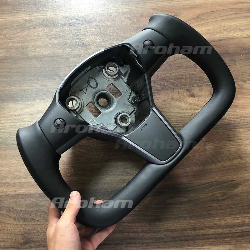 Yoke Alcantara Matte Carbon Fiber Steering Wheel For Tesla Model Y Model 3 2017 2018 2019 2020 2021