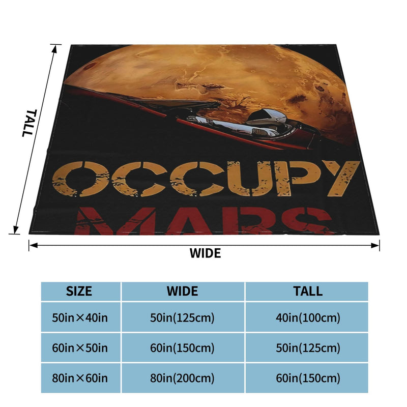 Occupy Mars Tesla Elon Musk T38 1713 Blanket Bedspread Blanket