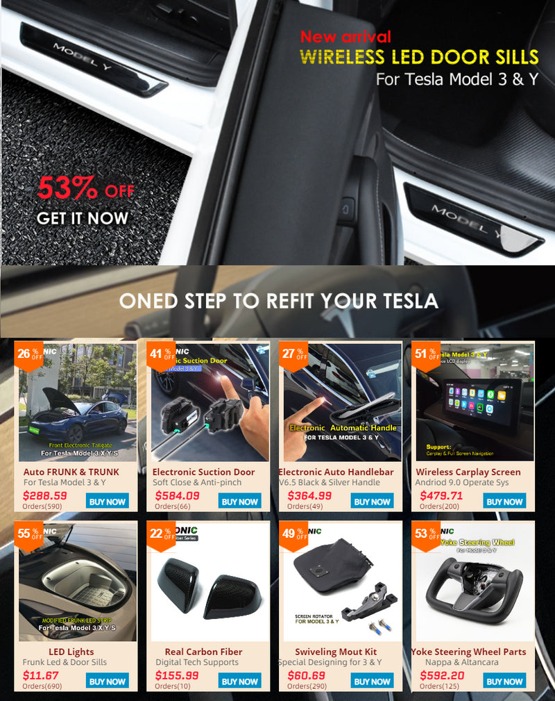 Tesla Soft Close Electronic Automatic Door Handles for Model 3 and Model Y V6.5